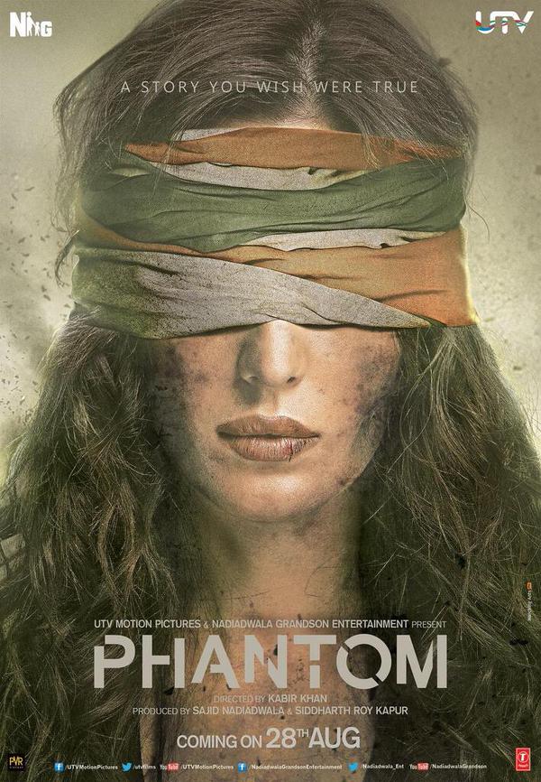 First Look of Katrina Kaif Blindfolded In Tricolor On Phantom Poster