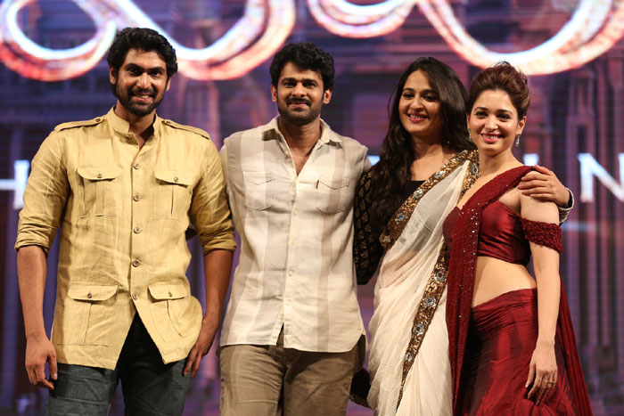 Prabhas, Rana Daggubati, Anushka, Tamannaah at Bahubali Audio lauch