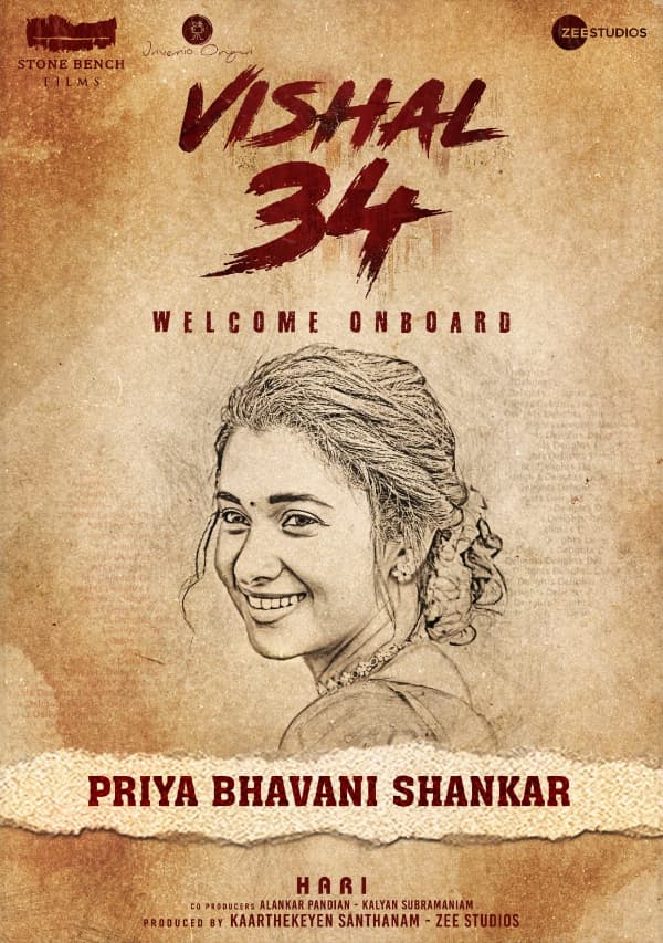 Priya Bhavani Shankar to star in Vishal 34