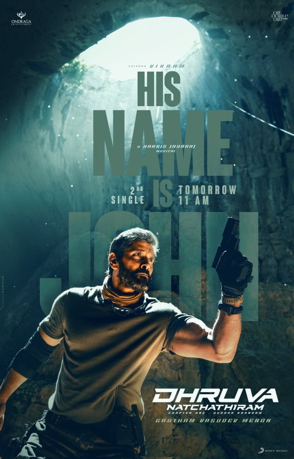 Vikram's Dhruva Natchathiram second single, His Name Is John, out now!