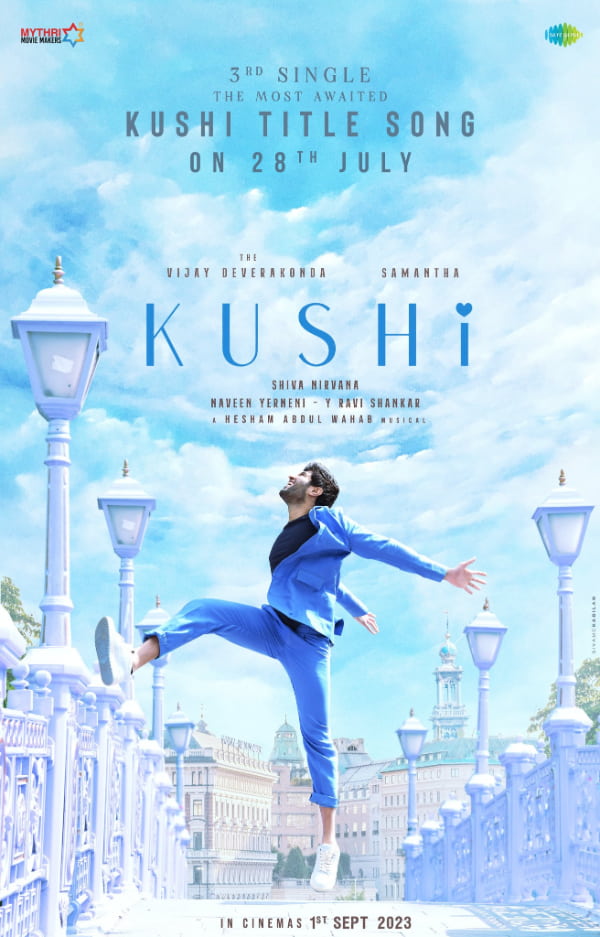 The title song of Kushi, starring Vijay Deverakonda and Samantha Ruth Prabhu, will be released on July 28.\r\n
