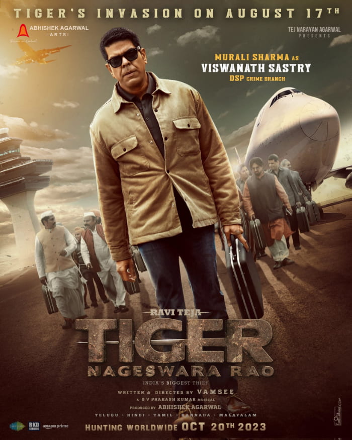 Murali Sharma looks dapper in first look from Tiger Nageswara Rao