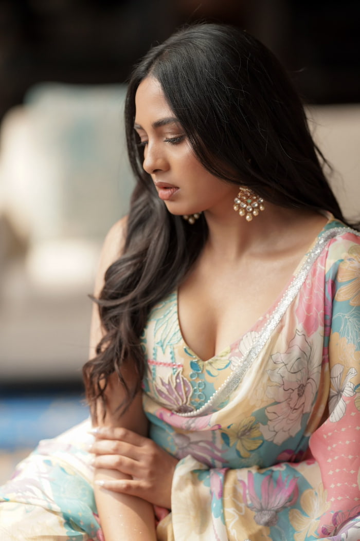 \"Explore a mesmerizing collection of Shrushti Dange's beautiful stills. Dive into the world of this talented actress through the lens, and witness the latest trending hashtags in #ShrushtiDange #Photography #CelebPortraits.\"
