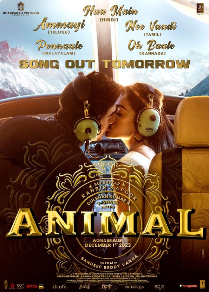 \"Hua Main,\" the first song from Animal featuring Ranbir Kapoor and Rashmika Mandanna, to release soon