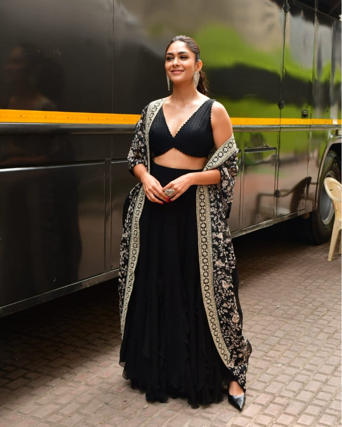 \"Explore the latest captivating images of the enchanting Mrunal Thakur, a rising star in the entertainment world. Discover her charisma through stunning visuals, and get ready to be mesmerized. #MrunalThakur #CelebPics #TrendingPhotos #EntertainmentWorld\"