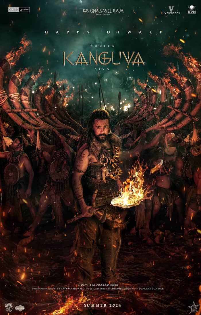 Suriya Looks Fierce in New Poster for Historical Epic 'Kanguva'