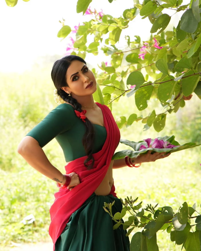 \"Explore the mesmerizing snapshots of Nandini Rai, showcasing her captivating charm and elegance. Dive into a visual journey filled with stunning stills capturing her grace and allure. #NandiniRai #Photography #CaptivatingPortraits #ElegantCharm\"