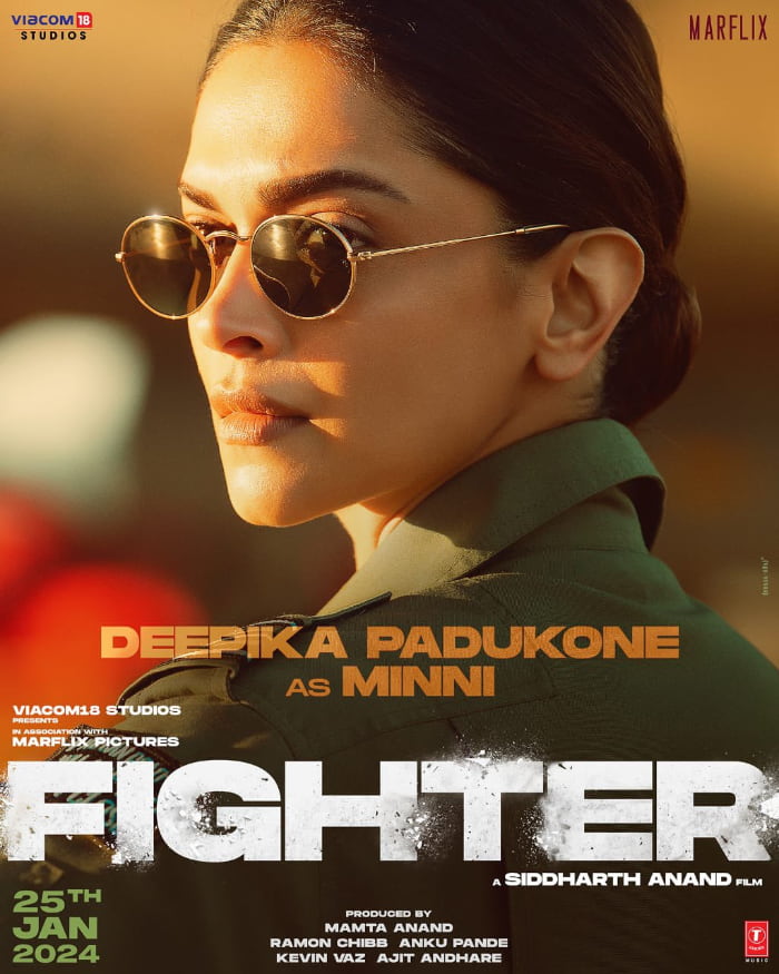 Deepika Padukone acts as Squadron Leader Minal Rathore in the movie Fighter 