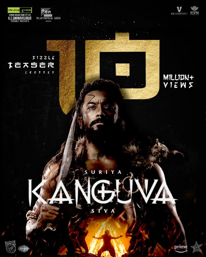 Suriya debuts an all-new, powerful look in Kanguva Sizzle!