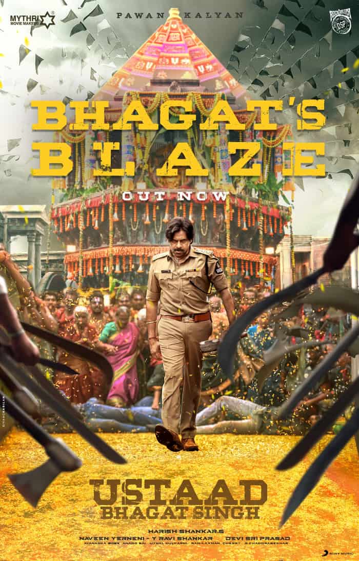Teaser for the Pawan Kalyan movie \"Ustaad Bhagat Singh\" is now out.