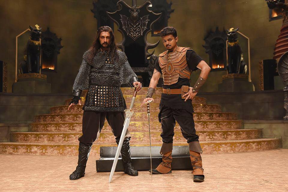 Vijay and Sudeep Stills from Puli Movie
