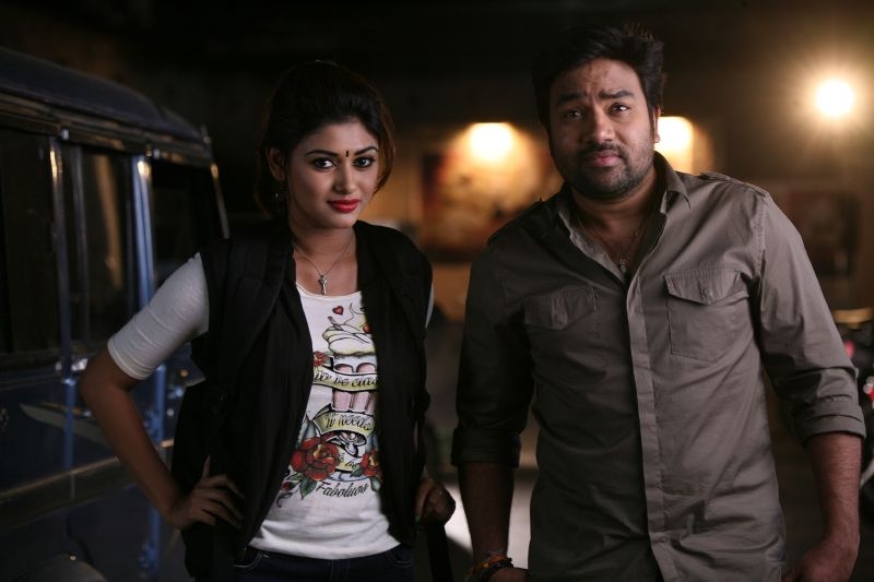 Mirchi Shiva and Oviya in 144 movie