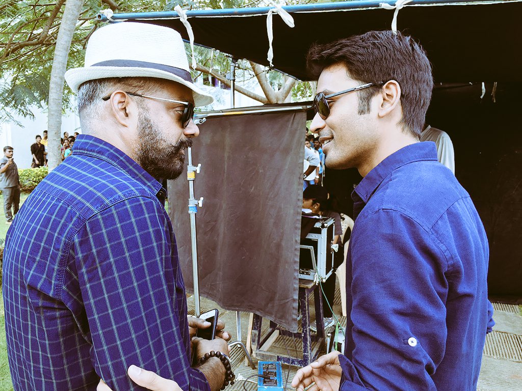 GVM and Dhanush On the Set of Yenai Nokki Paayum Thotaa 