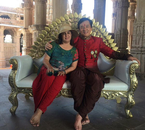 Farah Khan, Jackie from the set of Kung fu yoga