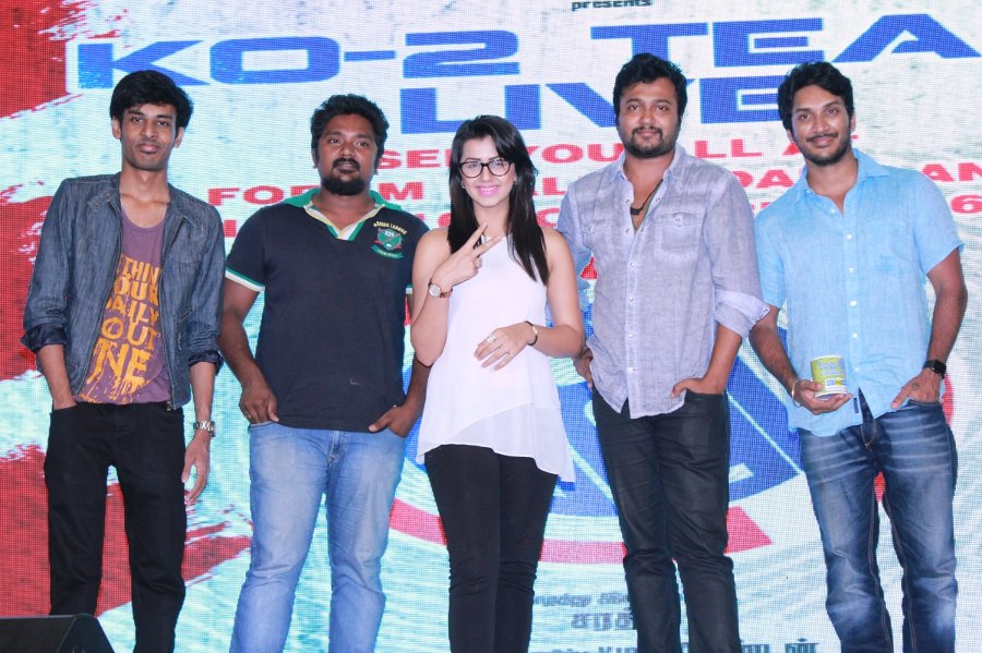 KO 2 music promotion of stills - Bobby Simha, Nikki Galrani and Bala Saravanan