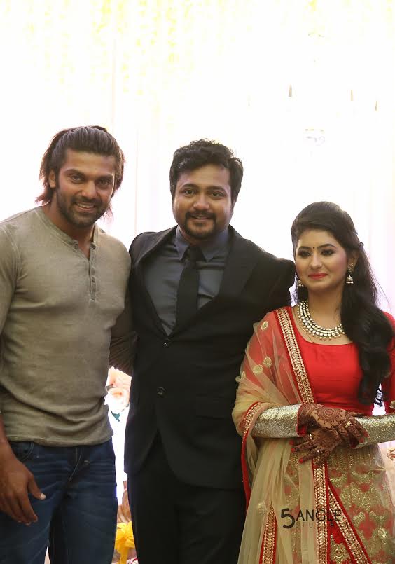 Actor Arya at Bobby Simha - Reshmi Menon Wedding Reception