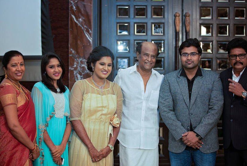 Super Star Rajinikanth Stills at Director K.S.Ravikumar daughter's after marriage party 